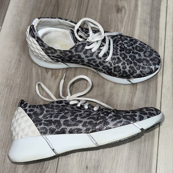 Anthropologie Shoes - Anthropologie Elena Lachi metallic animal print sneakers lightweight size 38 7.5
